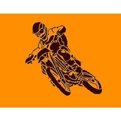 Motoçikletë Stencil XXL 5-pjesësh 105x100 cm