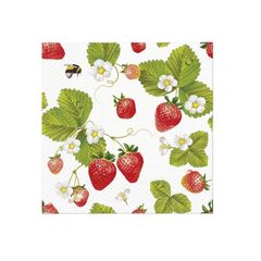 Peceta decoupage - STRAWBERRIES WITH BEES - 1pc